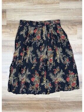 Vintage 90s Pull-On Boho Flowy Floral Maxi Skirt Made in USA Size 3X
